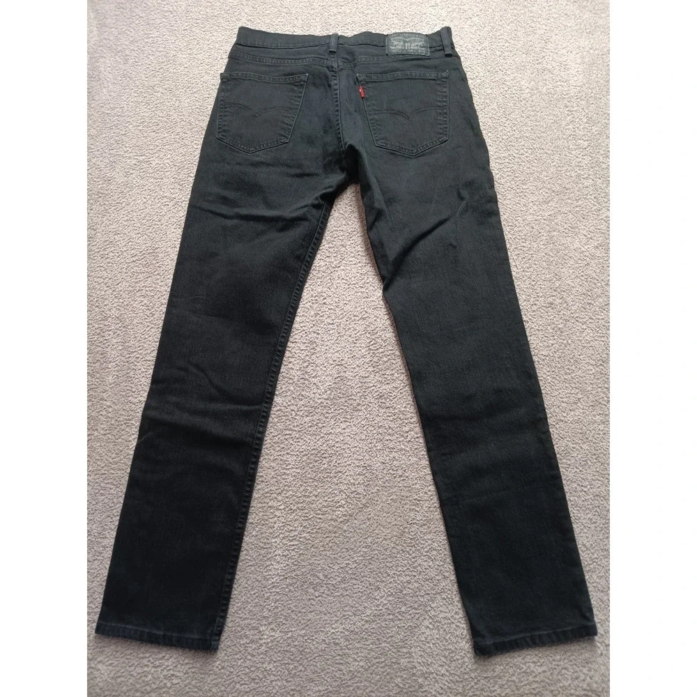 Levi's 511 Slim Fit Men's W32 L32 Black Stretch Denim‎ Jeans Mid Rise